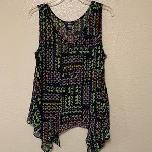 NWOT Colorful flowy tank